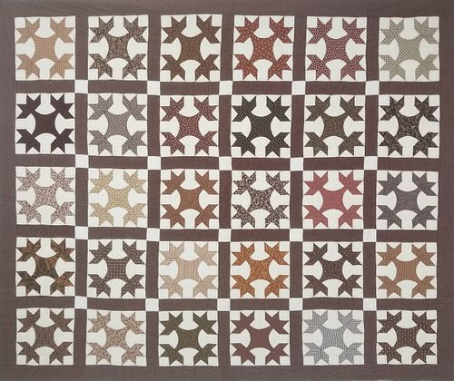 ANTIQUE BROWN CALICO OAK LEAF