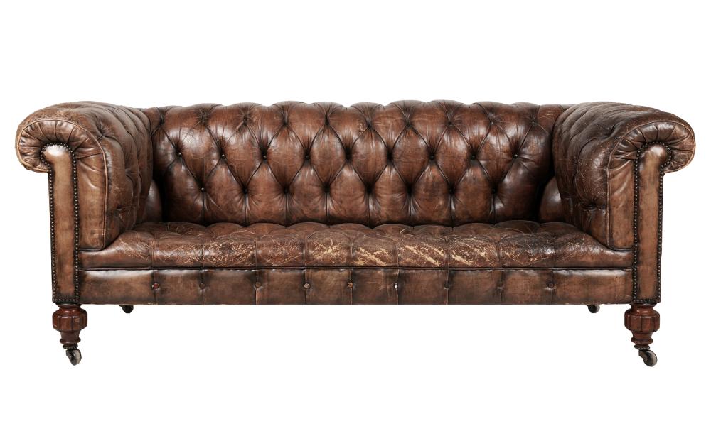 ANTIQUE BROWN LEATHER