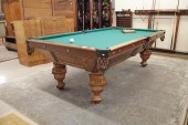 ANTIQUE BRUNSWICK POOL TABLEAN