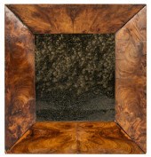 ANTIQUE BURL-VENEERED WALL MIR