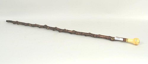 ANTIQUE BURLWOOD BONE HANDLED