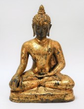 ANTIQUE BURMESE GILT BRONZE SE