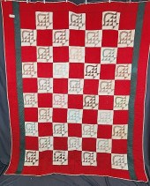 Antique c1880 Basket Quilt mea