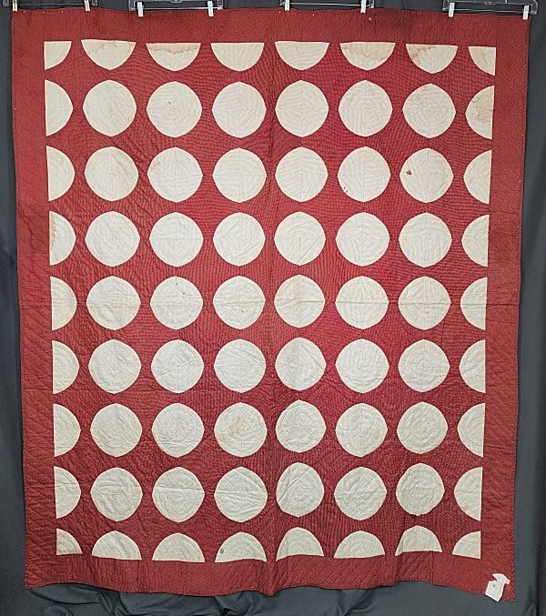 Antique c1880 Snow ball quilt