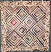 Antique c1880 Strip Pieced Sum