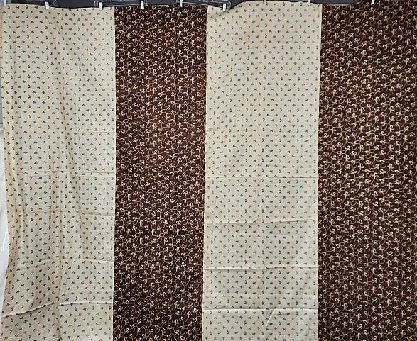 Antique c1880s Bars Quilt Back