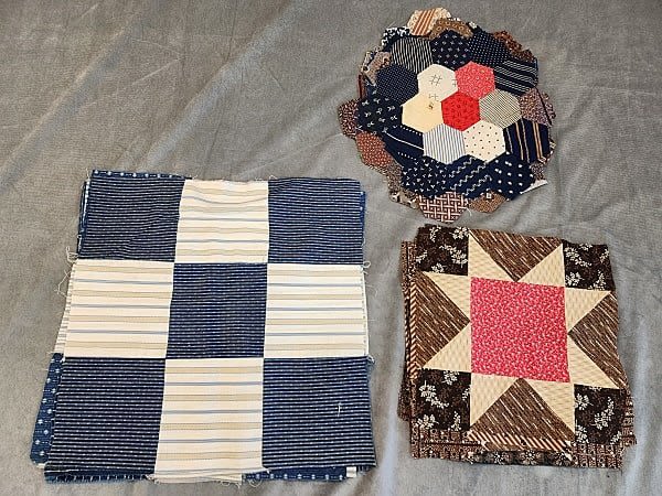 Antique c1890 Quilt blocks. Group