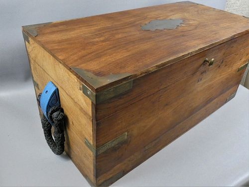 ANTIQUE CAMPHORWOOD SEA CHEST19th