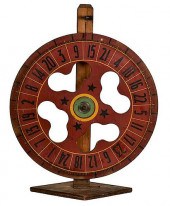 ANTIQUE CARNIVAL GAME WHEEL.An
