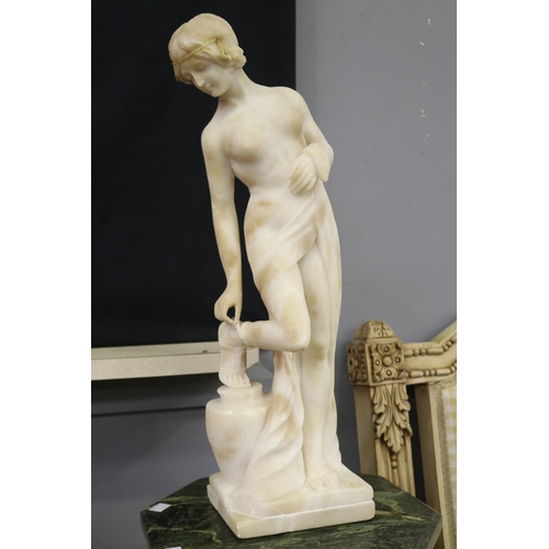 Antique carved alabaster figure