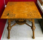 Antique Carved American Oak La