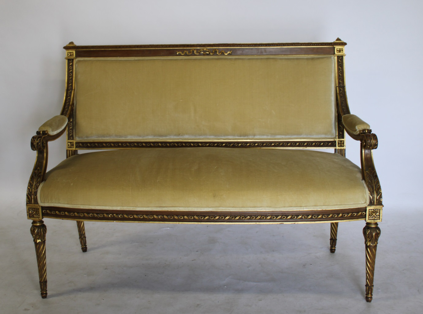 ANTIQUE CARVED AND GILT DECORATED