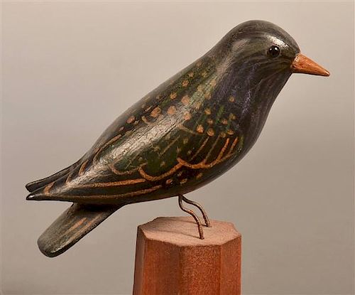 ANTIQUE CARVED AND PAINTED WOOD