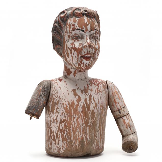 ANTIQUE CARVED AND POLYCHROME