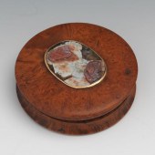 ANTIQUE CARVED BURLWOOD, GOLD
