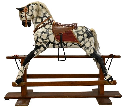 ANTIQUE CARVED CHILDREN'S ROCKING