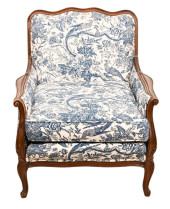 ANTIQUE CARVED CUSTOM UPHOLSTE