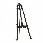 ANTIQUE CARVED EASEL, ATT. BLA