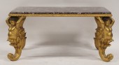 ANTIQUE CARVED & GILT MARBLETO