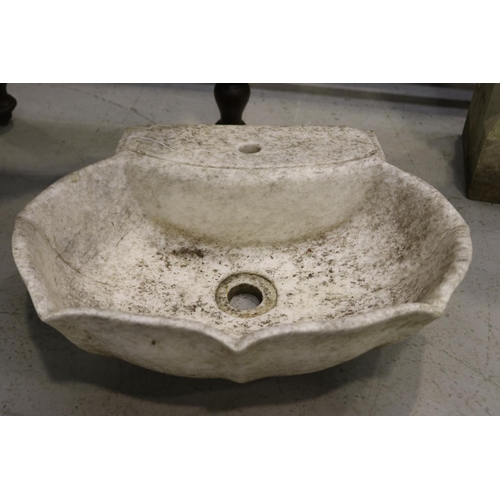 Antique carved marble sink,