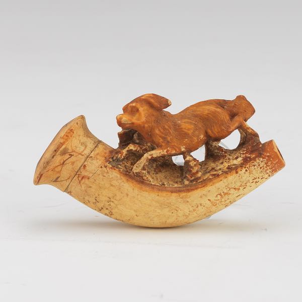 ANTIQUE CARVED MEERSCHAUM PIPE,