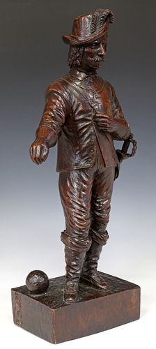 ANTIQUE CARVED OAK SCULPTURE,