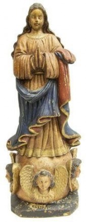 ANTIQUE CARVED RELIGIOUS MADON