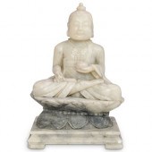 ANTIQUE CARVED SOAPSTONE SEATE