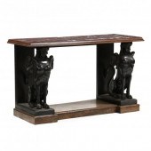 ANTIQUE CARVED SPHINX SUPPORT