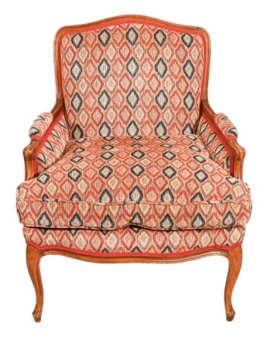 ANTIQUE CARVED UPHOLSTERED LOUNGE