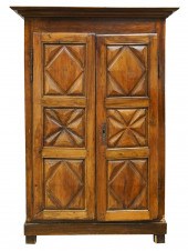 ANTIQUE CARVED WALNUT CABINETw