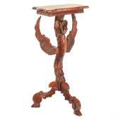 ANTIQUE CARVED WOOD DRAGON PHO