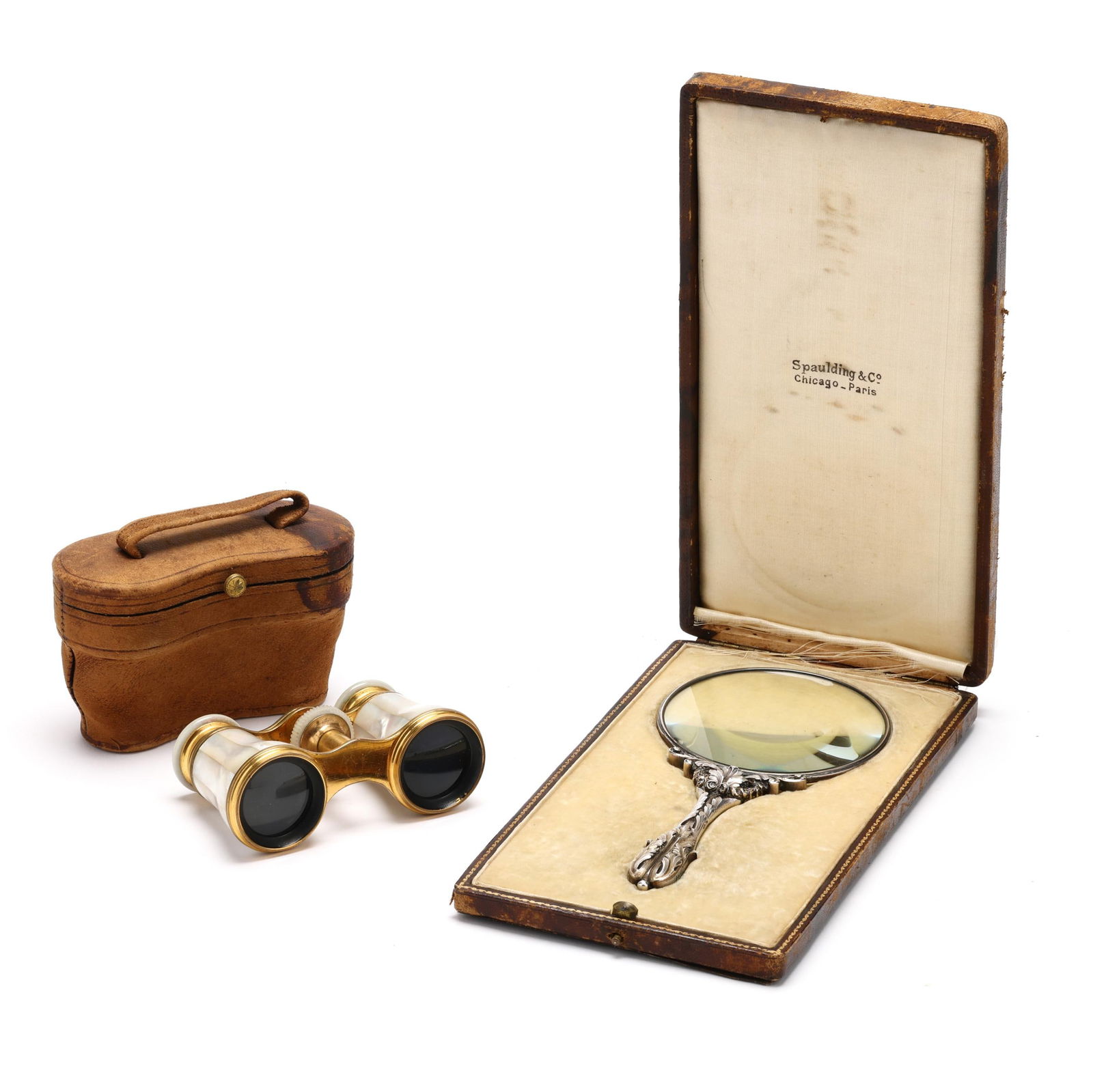 ANTIQUE CASED STERLING MAGNIFYING