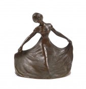 ANTIQUE CAST BRONZE BELL, FULL
