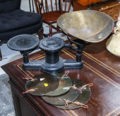 ANTIQUE CAST IRON BALANCE SCAL