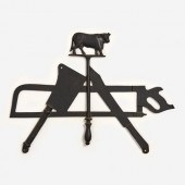 ANTIQUE CAST IRON BUTCHER'S TR