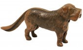 ANTIQUE CAST IRON DOG FORM NUT