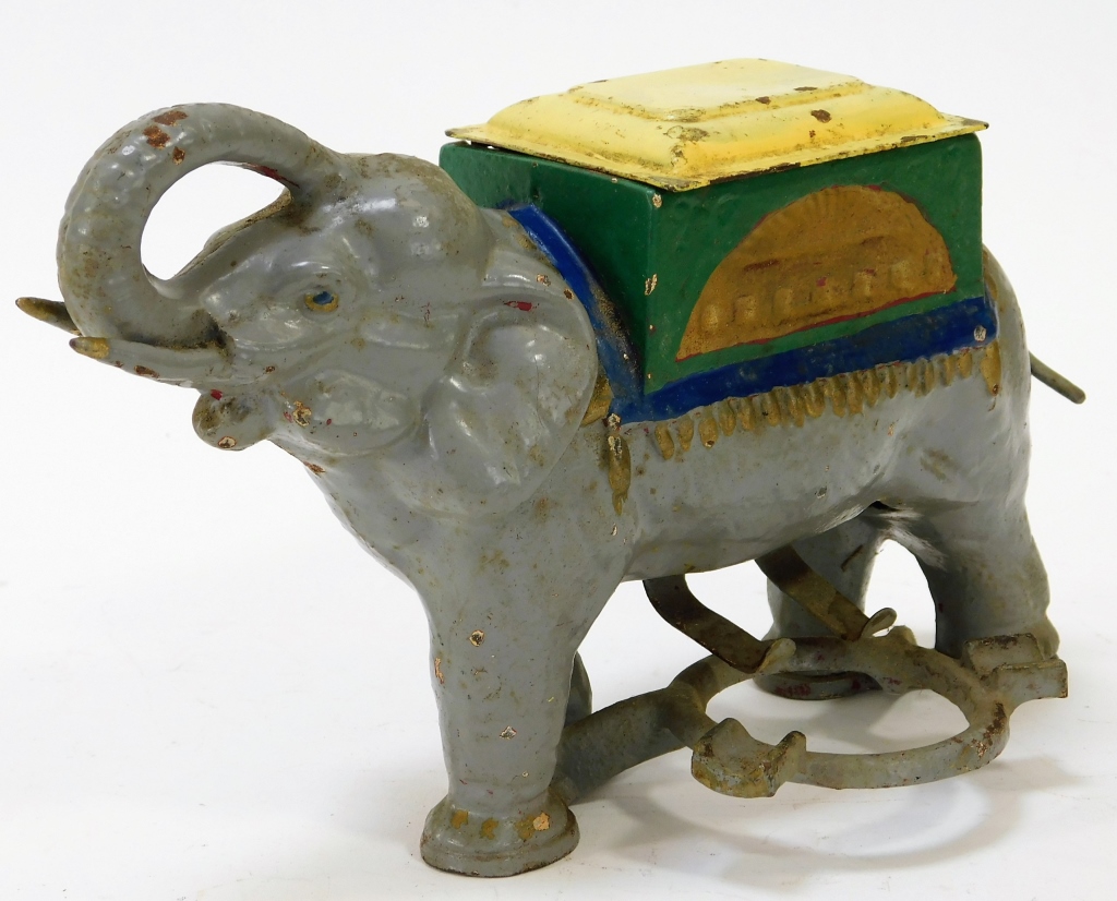 ANTIQUE CAST IRON ELEPHANT