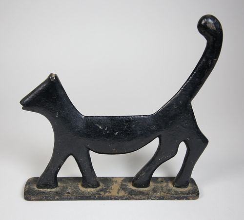 ANTIQUE CAST IRON FIGURAL CAT