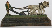 ANTIQUE CAST IRON FIGURAL DOOR