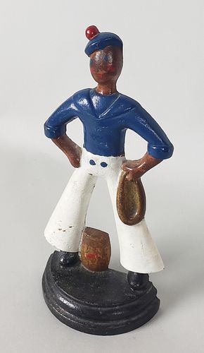 ANTIQUE CAST IRON FIGURAL U.S.
