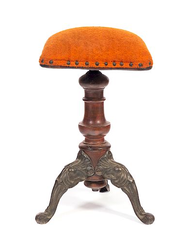 ANTIQUE CAST IRON FOOTED ORGAN