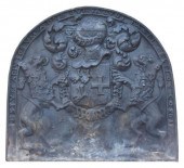 ANTIQUE CAST IRON HERALDIC FIR