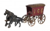 ANTIQUE CAST IRON HORSE TEAM I