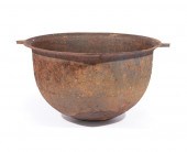 ANTIQUE CAST IRON INDIGO POTAn