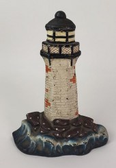 ANTIQUE CAST IRON LIGHTHOUSE D