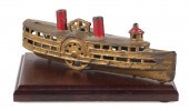 ANTIQUE CAST IRON STEAMBOAT BA