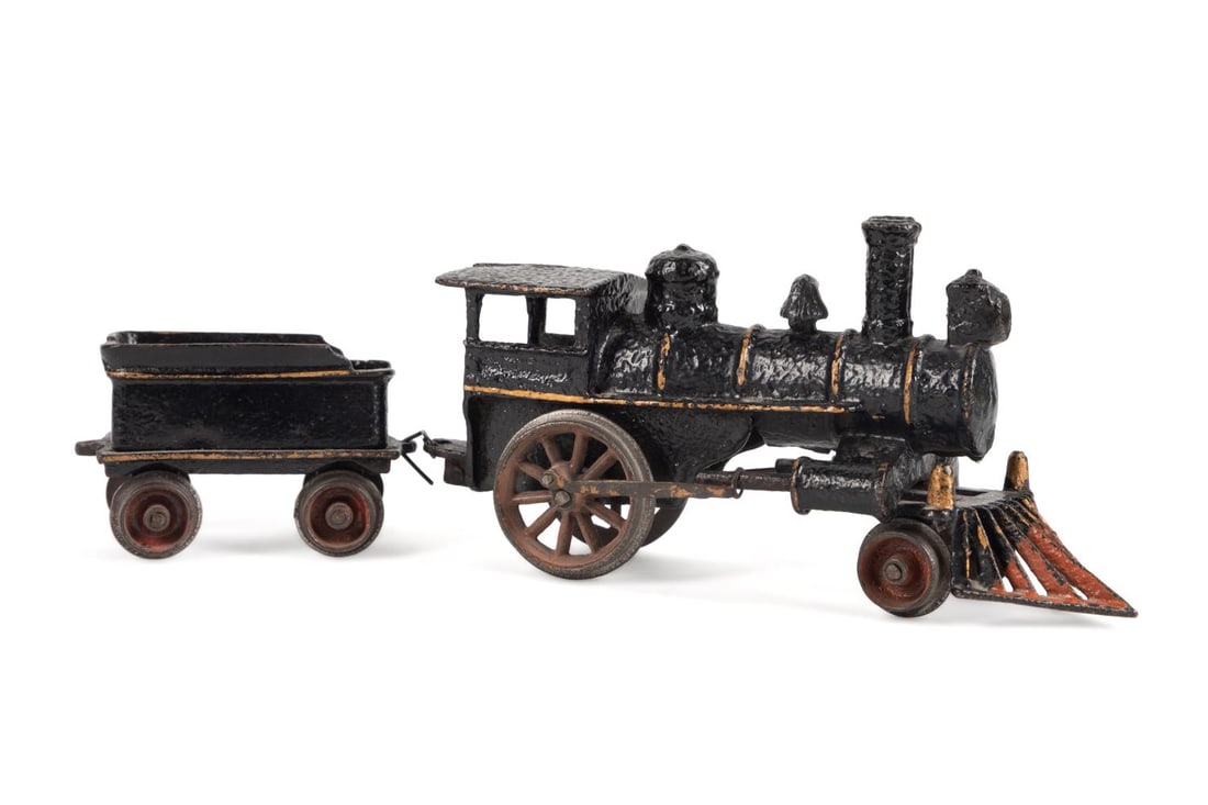 ANTIQUE CAST IRON TOY TRAIN WITH