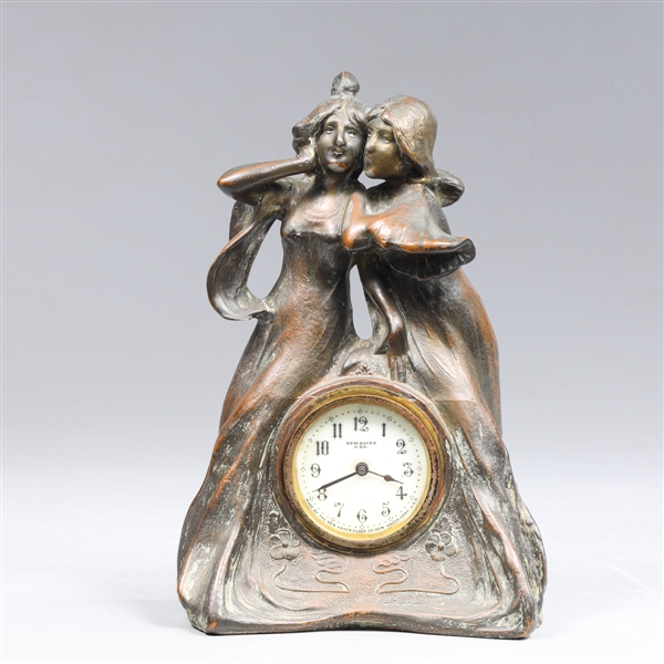 Antique cast metal art nouveau