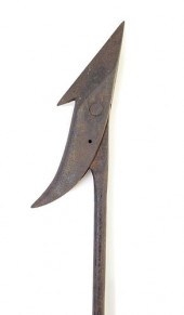 ANTIQUE CAST STEEL AND WROUGHT